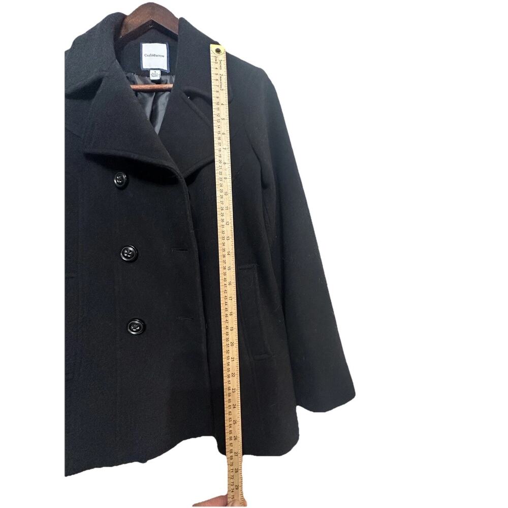 Croft & Barrow Black Wool Coat Small NWT MSRP $170 Great Present Gift - Picture 10 of 16